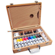 ヴァンゴッホ油絵具 デラックス木箱セット １０色（４０mlチューブ）