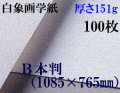 ミューズ　白象画学紙＜厚口125K＞　Ｂ本判　１００枚