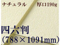 【送料無料】ミューズ　ナチュラルワトソン水彩紙＜厚口190g＞四六判（1,091mm×788mm） （枚数選択）