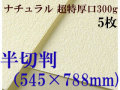 ミューズ　ナチュラルワトソン＜超特厚口300g＞半切判（545×788mm） ５枚