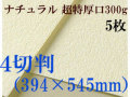 ミューズ　ナチュラルワトソン＜超特厚口300g＞４切判（394×545mm） ５枚