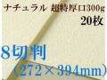 ミューズ　ナチュラルワトソン水彩紙＜超特厚口300g＞８切判（272×394mm） ２０枚