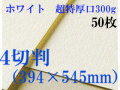 ミューズ　ホワイトワトソン＜超特厚口300g＞４切判（394×545mm） ５０枚
