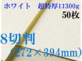 ミューズ　ホワイトワトソン＜超特厚口300g＞８切判（272×394mm） ５０枚