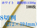 ミューズ　ホワイトワトソン＜超特厚口300g＞８切判（272×394mm） １００枚