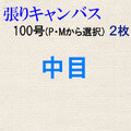 純麻張りキャンバス 中目 １００号（P・Mから選択）　２枚組