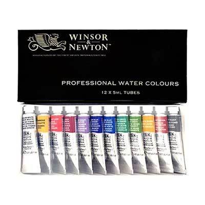 ウィンザー＆ニュートン 水彩絵具 １２色セット （5mlチューブ）