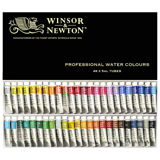 ウィンザー＆ニュートン 水彩絵具 ４８色セット （5mlチューブ）