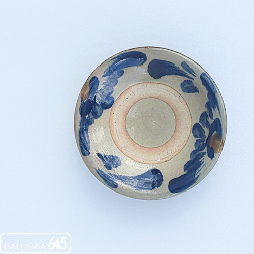 4寸皿（青・花）：宮城正享（みやぎまさたか）：012001-25
