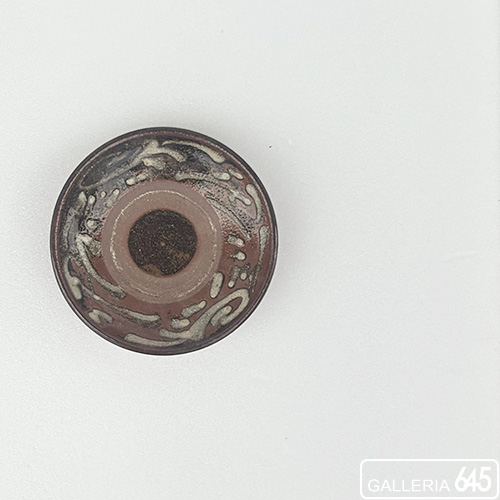 3寸皿（茶）：松田共司 ：014006-25