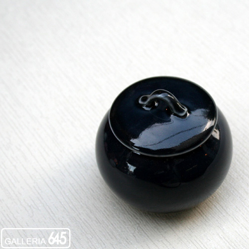 まん丸小壷（墨呉須）：GALLERIA 645　024005