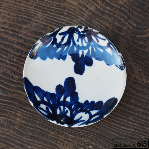 4寸皿（花唐草）：眞喜屋 修 ：035001