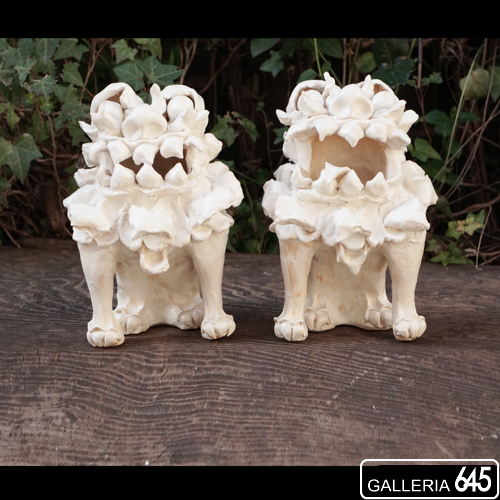 シーサー（小・白）【送料無料】：眞喜屋 修 ：035105