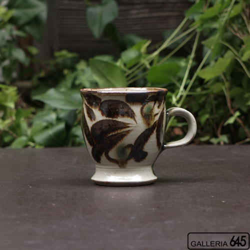 マグカップ（丸・茶唐草）：福田健治:039017-1