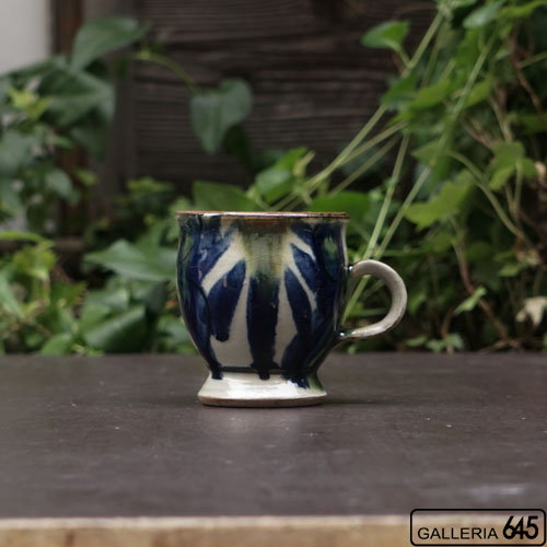 マグカップ（丸・青唐草格子）：福田健治:039017-3