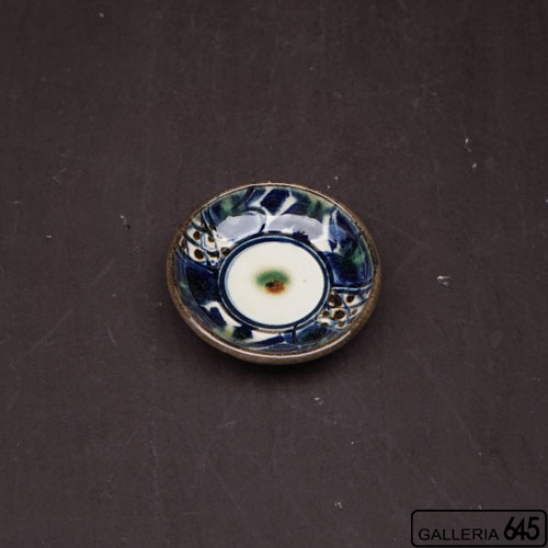 3寸皿（格子唐草）：福田健治：039128