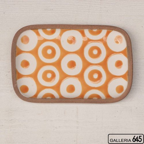 角皿（小・ヘゴオレンジ）：一翠窯:053005