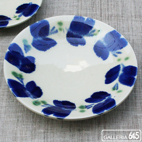 染付7寸皿：かねき陶房　菊地 穣 ：054005