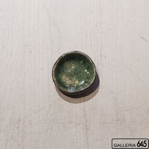 豆皿（緑ドット）：ポープ奈美：066146-3