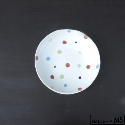 6寸淺鉢（キャンディードット）：安里貴美枝：081032