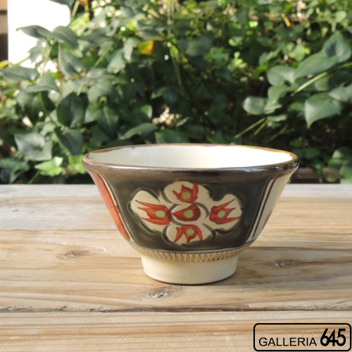 3.5寸マカイ（赤絵呉須釉国文）：國場 一：094005-A