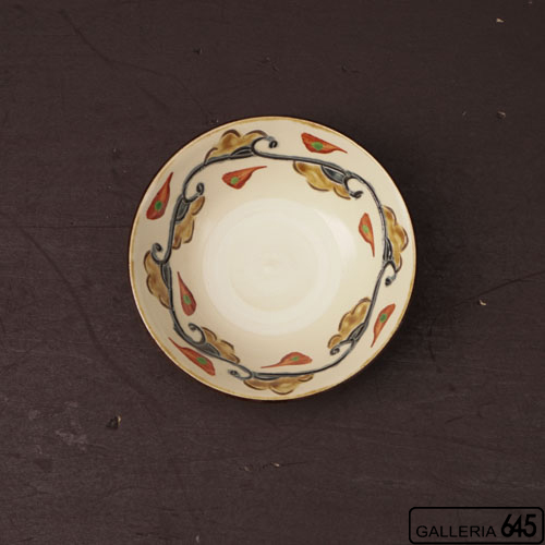 4寸皿（線彫唐草文）：國場 一：094013-D