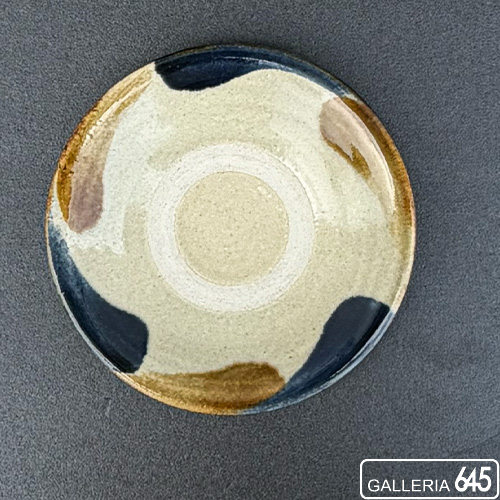 6寸皿（青/茶）：松田共司 ：014003-15