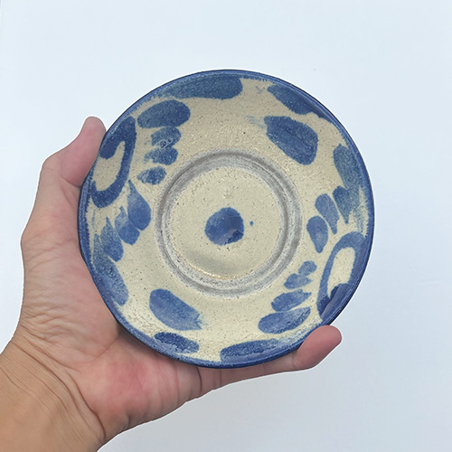 4寸皿（花）：松田共司 ：014004-29