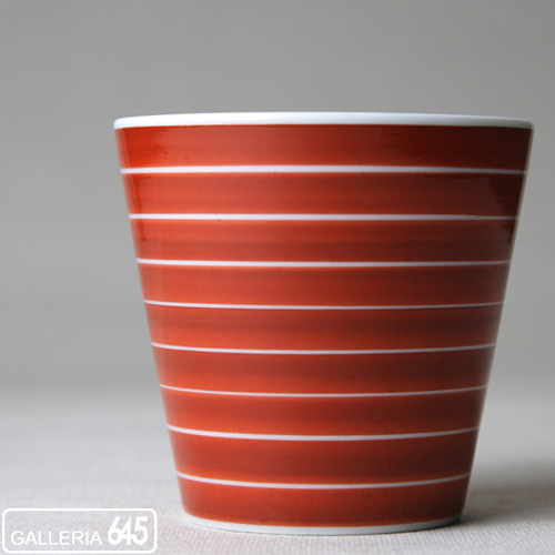 ロックカップ（独楽筋朱）：ARITA PORCELAIN LAB　018054_2