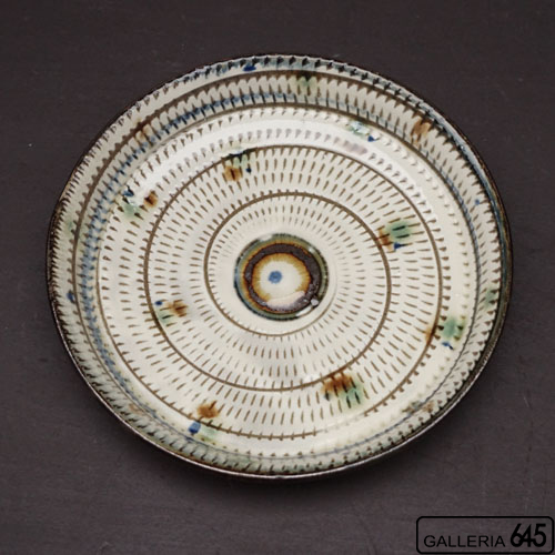 7寸平皿（飛びカンナドット）：福田健治:039040