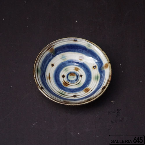 4寸皿（青螺旋）：福田健治:039053