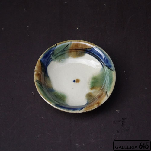 4寸皿（三彩波）：福田健治:039054