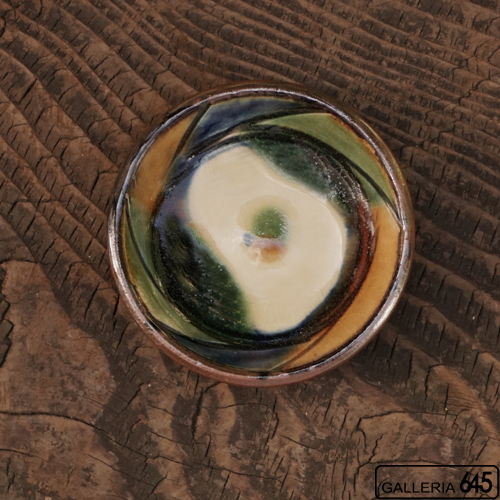 3寸皿(くっきり三彩):福田健治:039083