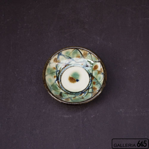 3寸皿（格子）：福田健治：039098