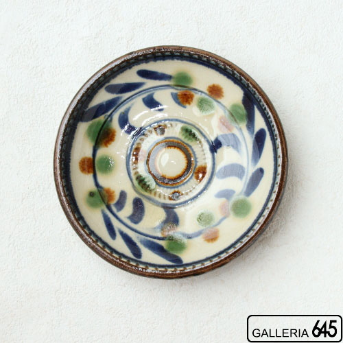 4寸皿（青波）：福田健治:039153