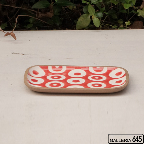 角皿（小・ヘゴ赤）