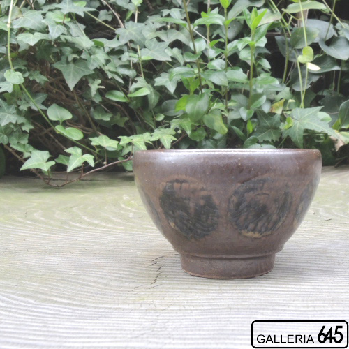 3.5寸丸碗（茶ドット）：芝原雪子 ：072062