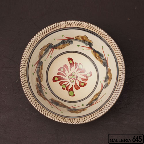 6寸深鉢（線彫唐草紋）：國場 一：094036-2