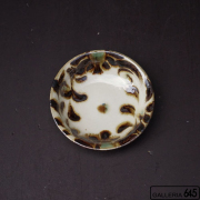 4寸皿（茶唐草）：福田健治:039052
