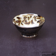 5寸鉢（茶唐草）：福田健治:039300-2