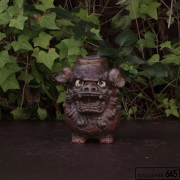 花入れシーサー（黒）：大海陽一 ：059008