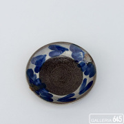 4寸皿（唐草茶ハート）：畑田耕介:068104-2