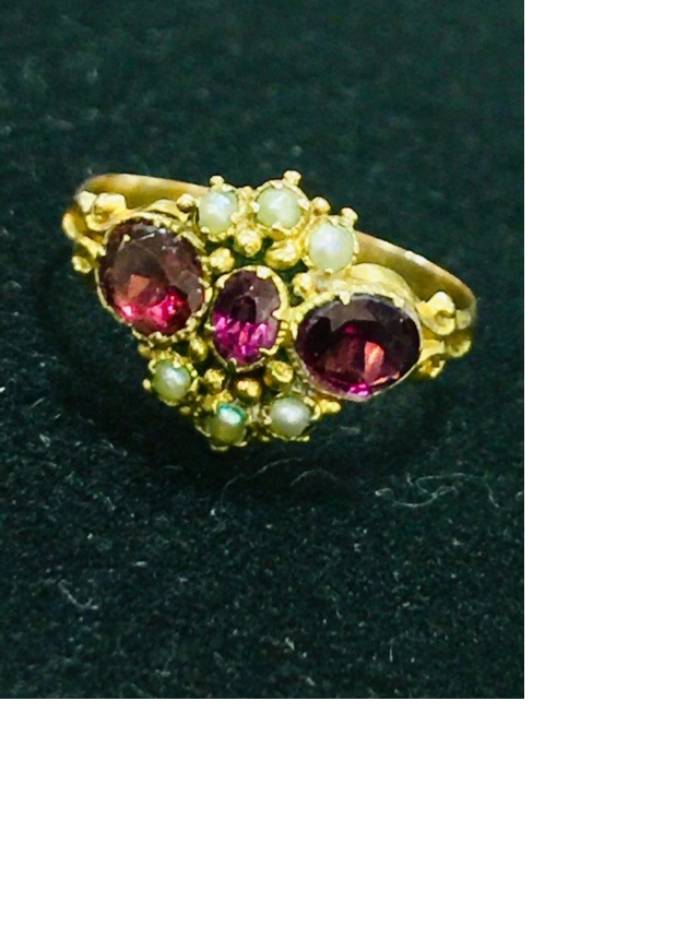 ヴィクトリアンアメジストパールリング　sold