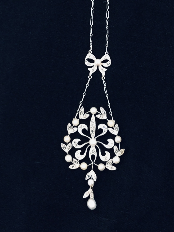 エドワーディアンダイヤネックレス