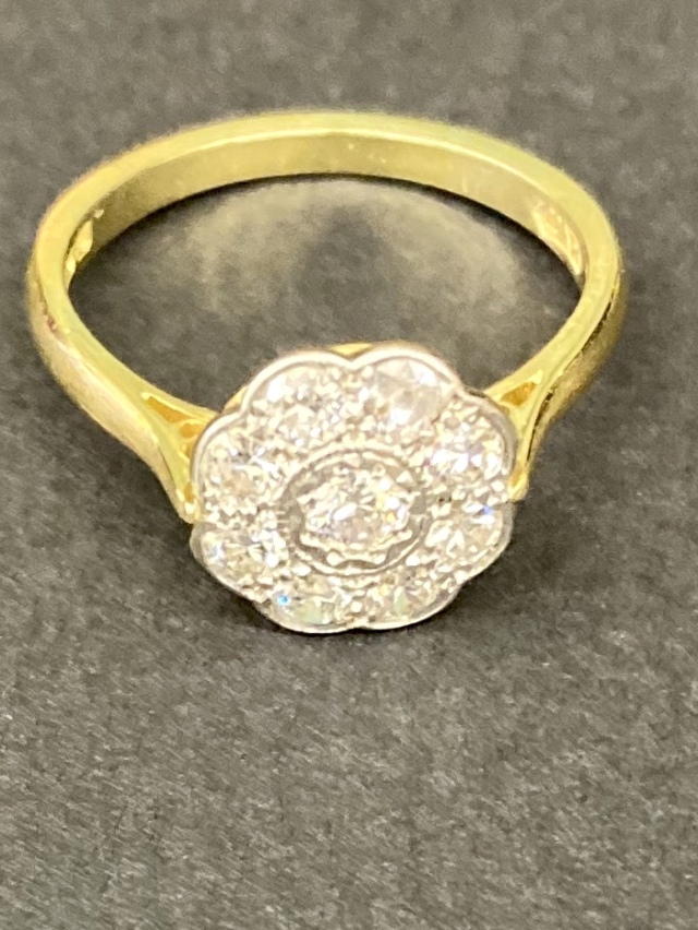 ダイヤクラスターリング