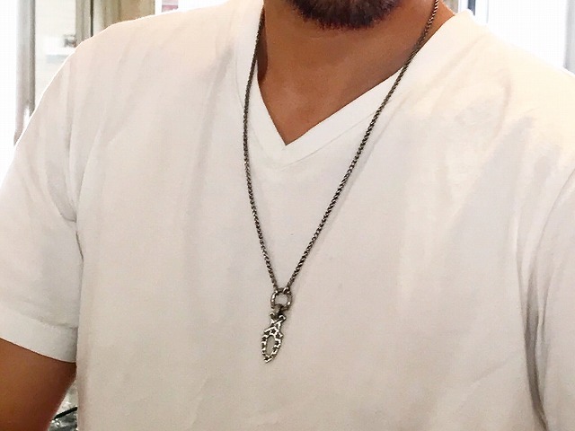 送料無料】一点ものハンドメイド ヤジリネックレス（チェーン付き