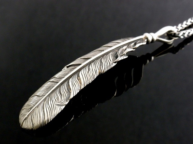 K-SMITH シルバー フェザーネックレス K-SMITH【ケースミス】シルバー ネックレス フェザー 羽根