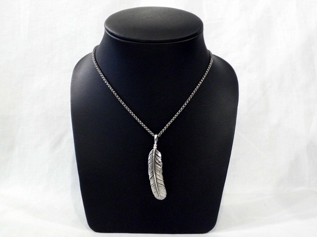 K-SMITH シルバー フェザーネックレス kss-013.jpg