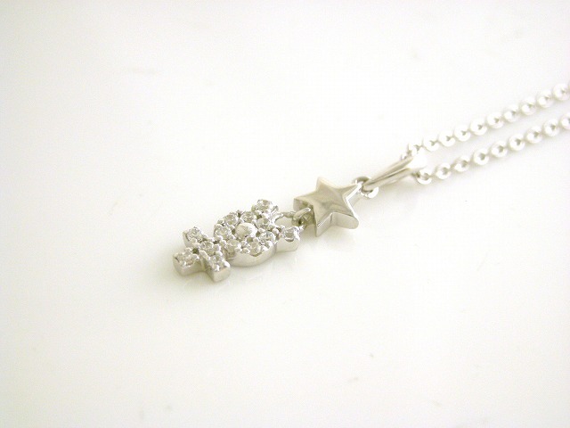 a807J【神秘的⭐️】ネックレス　星形　プラチナコート　ジルコニア DIAMOND CONSTELLATION NECKLACE(2ZN2451)K18 ネックレス