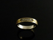 Abilita-アビリタ－象嵌リング　シルバー×純金　唐草模様　K-SMITH